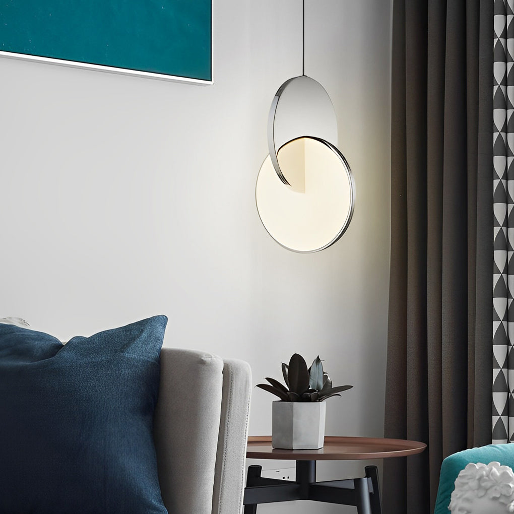Creative Round Stainless Steel LED Acrylic Post-Modern Pendant Lightings
