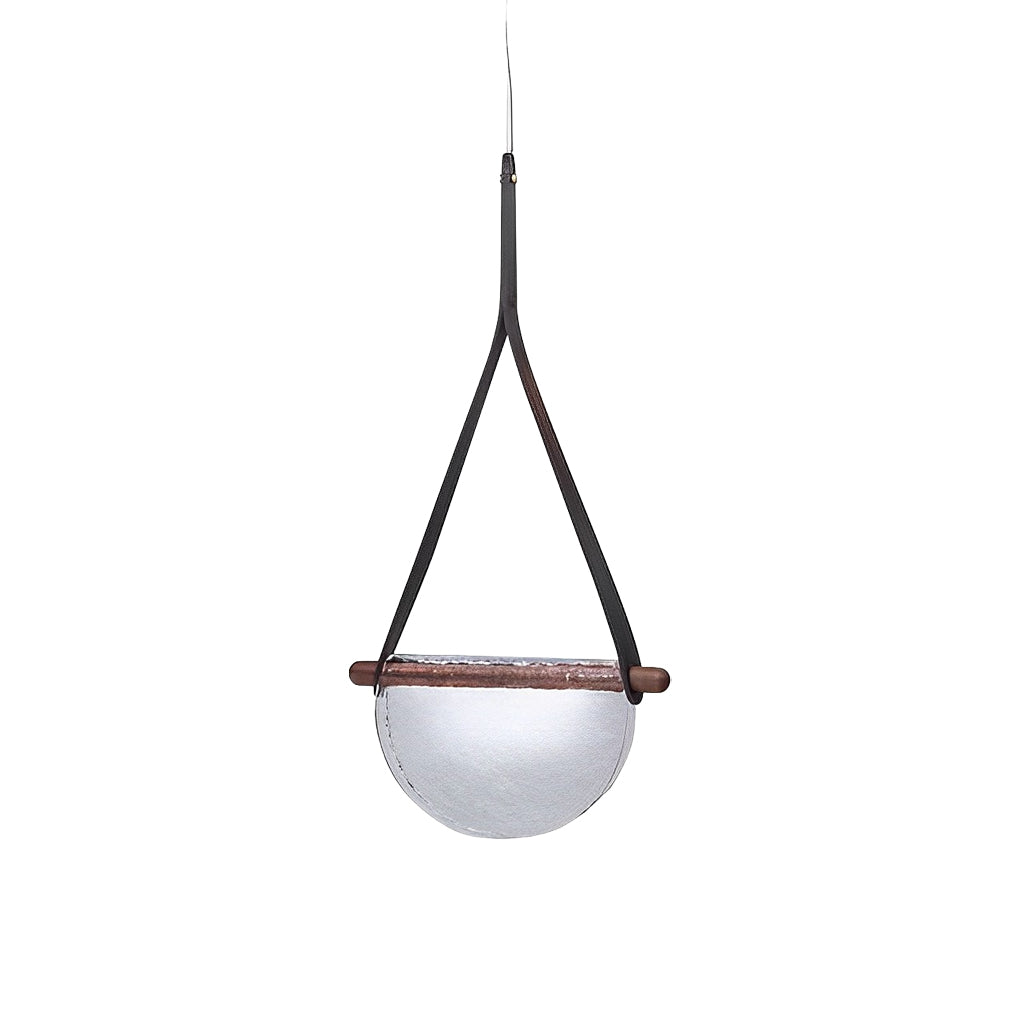 Creative Folded Semicircular Glass LED Post-Modern Belt Chandelier Design