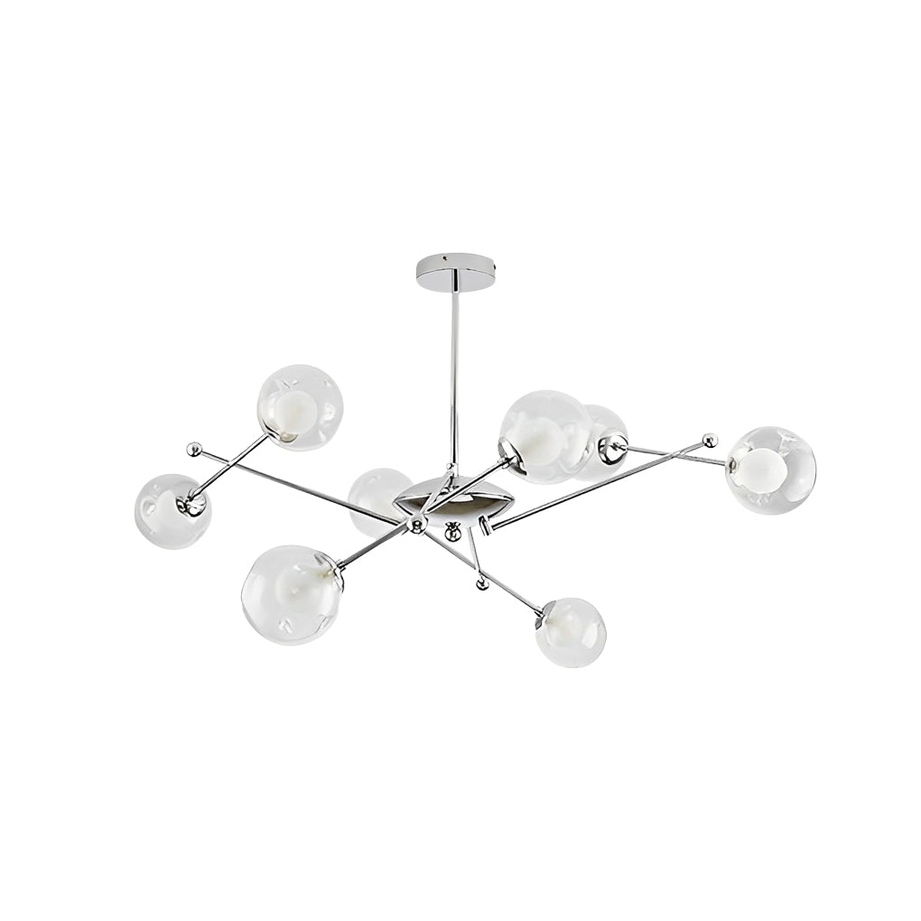 Minimalist Three Step Dimming Glass Globe American Style Chandelier Design