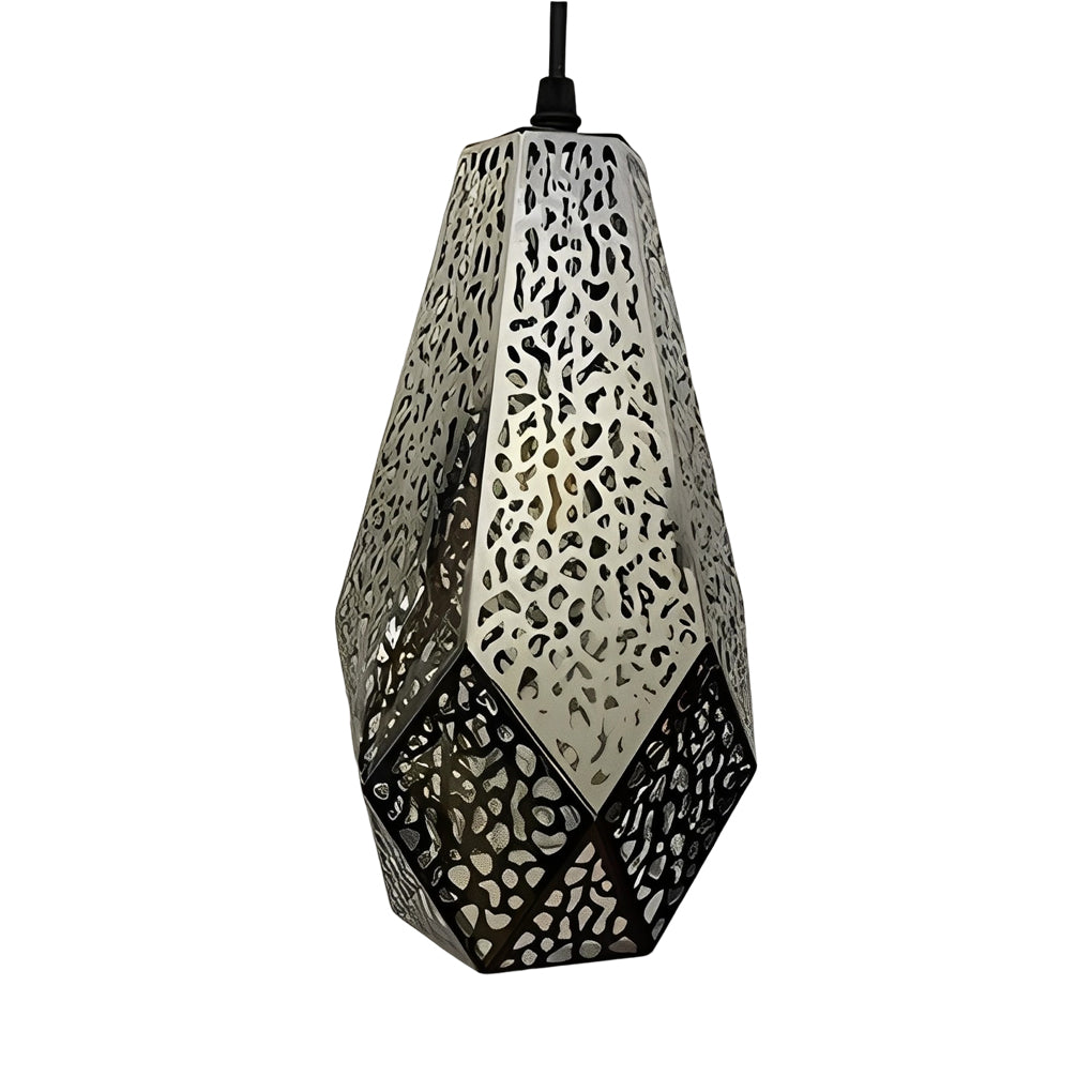 Hollow Stainless Steel Gourd Electroplated Postmodern Chandelier Design