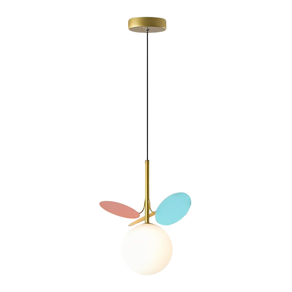 Colorful Creative Glass Flower Leaves Nordic Pendant Lightings Chandelier
