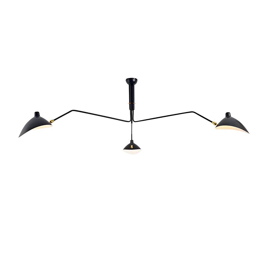 Adjustable Swing Long Light Arm Duckbill Shade Black Modern Chandelier Design