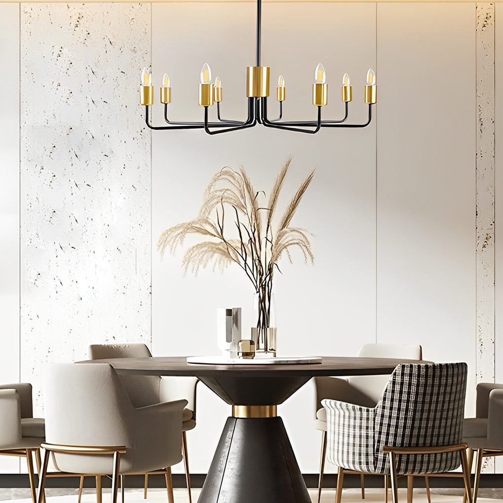 8 Lights Iron Farmhouse Creative American Style Chandelier Ceiling Lighting Fixture