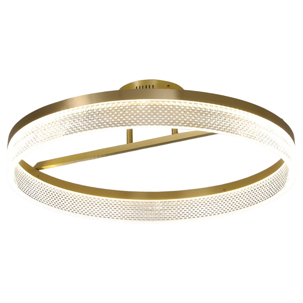 Minimalist Round LED 60W Gold Modern Ceiling Light Fixture Flush Mount Lighting