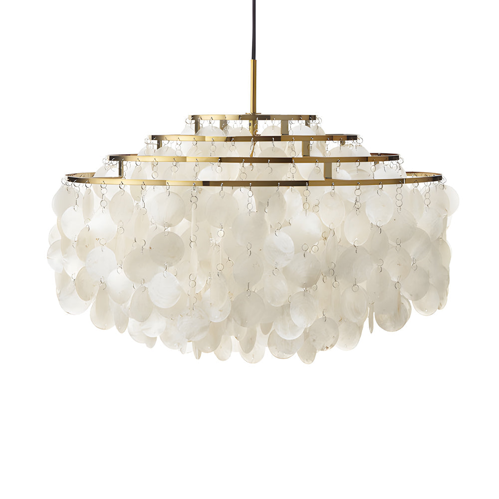 Seashell Discs Chandelier - 39.4'' Chain Length Pendant Lightings