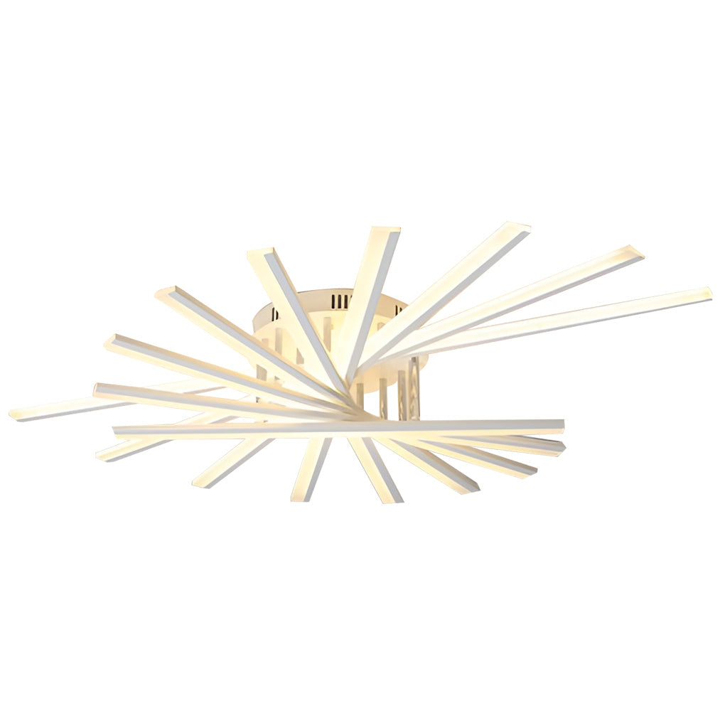 Creative Strip Stepless Dimming LED White Nordic Ceiling Lightings Chandelier