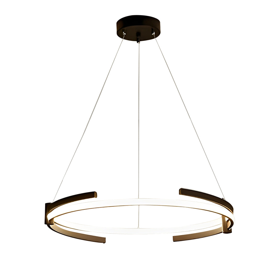Minimalist Round Stepless Dimming with Remote LED Nordic Chandelier Design