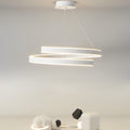 Rotating Ring Creative Three Step Dimming LED White Nordic Chandelier - Dazuma