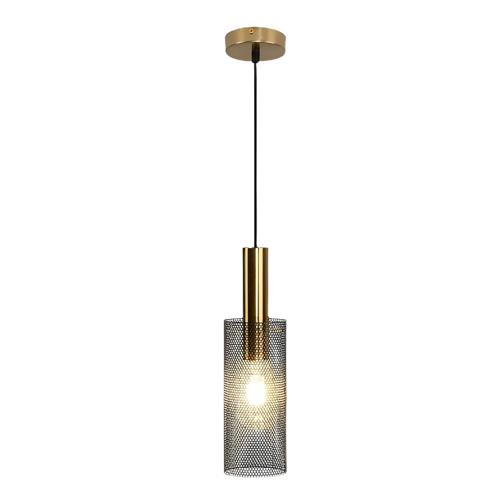 Cylindrical Minimalist Iron Grid Creative Modern Pendant Lightinging