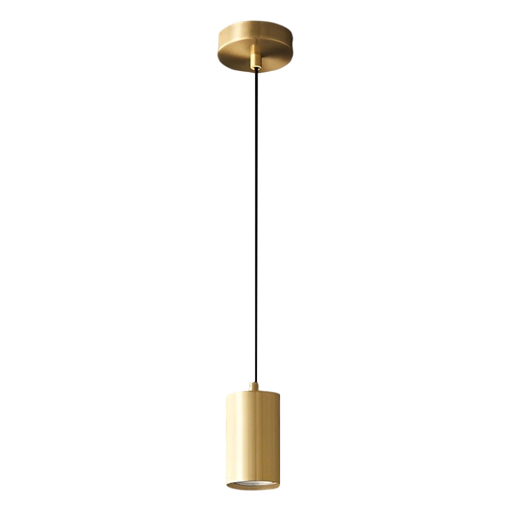 Cylindrical Minimalist Copper Electroplated Nordic Chandelier Spotlight Design