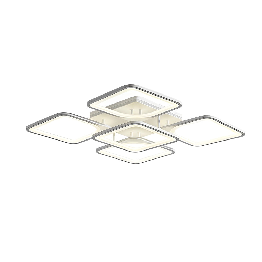 Square Creative Stepless Dimming with Remote Modern Ceiling Lighting Fixture