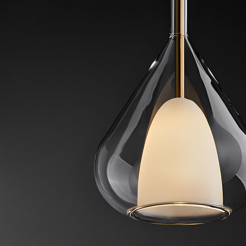 Raindrop Creative Double Layers Glass Nordic Pendant Lightings Small Chandelier