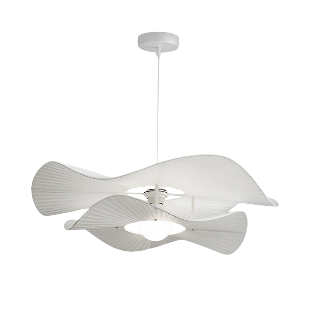 Pleated Fabric Hats Flowers Three Step Dimming Modern Ceiling Lightings
