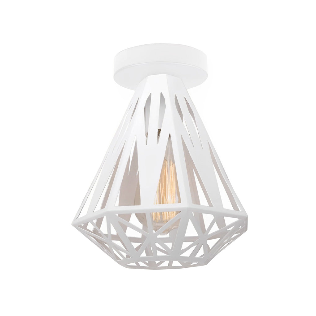 Retro Personality Iron Cage LED American Style Ceiling Lighting Fixture