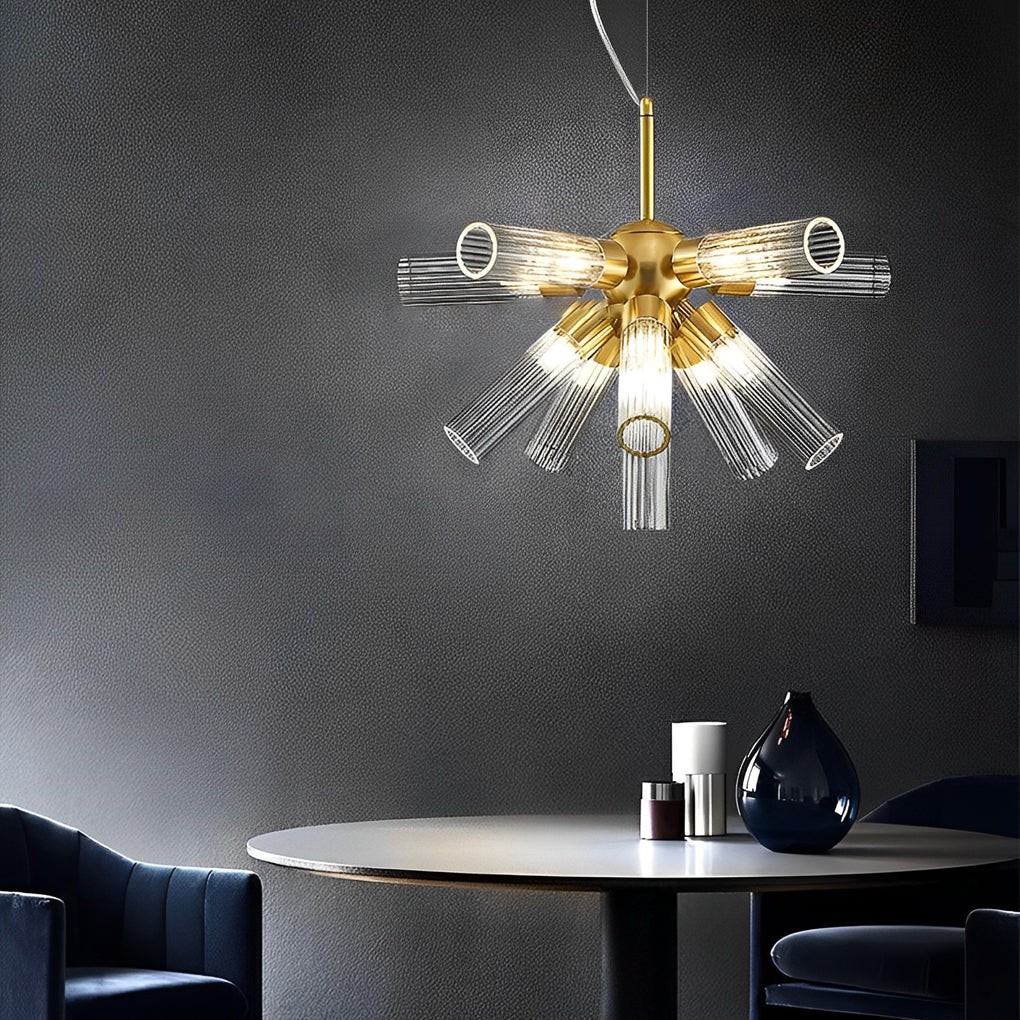 Acrylic Tube Three Step Dimming Post-Modern Sputnik Light Chandelier Design