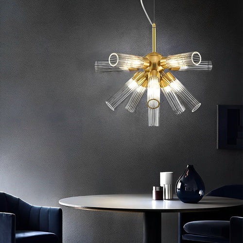 Acrylic Tube Three Step Dimming Post-Modern Sputnik Light Chandelier Design