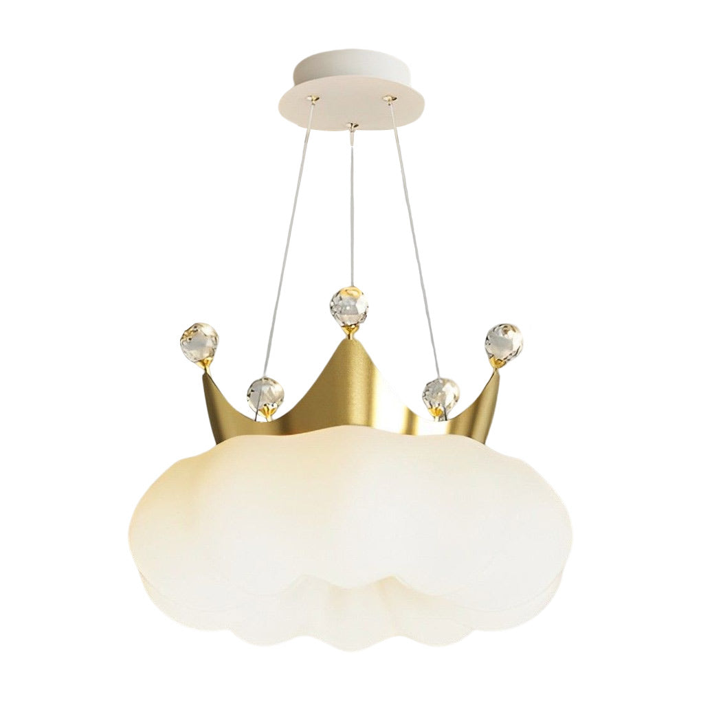 Clouds Crystal Crowns LED Three Step Dimming Ins Modern Chandelier Light Design