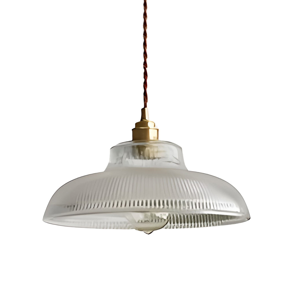 Vintage Round Glass Copper E27 Nordic Chandelier Hanging Ceiling Lightings