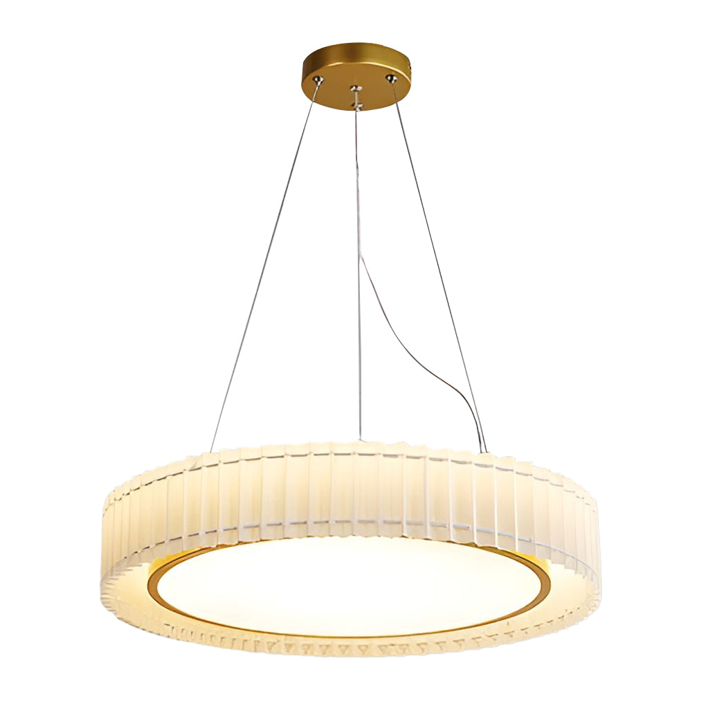 Circular Pleated 3 Step Dimming Light LED Nordic Ceiling Lighting Chandeliers