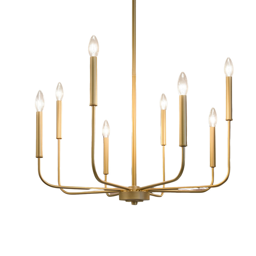8 Lights Candlelight LED Three Step Dimming Industrial Style Chandelier Design