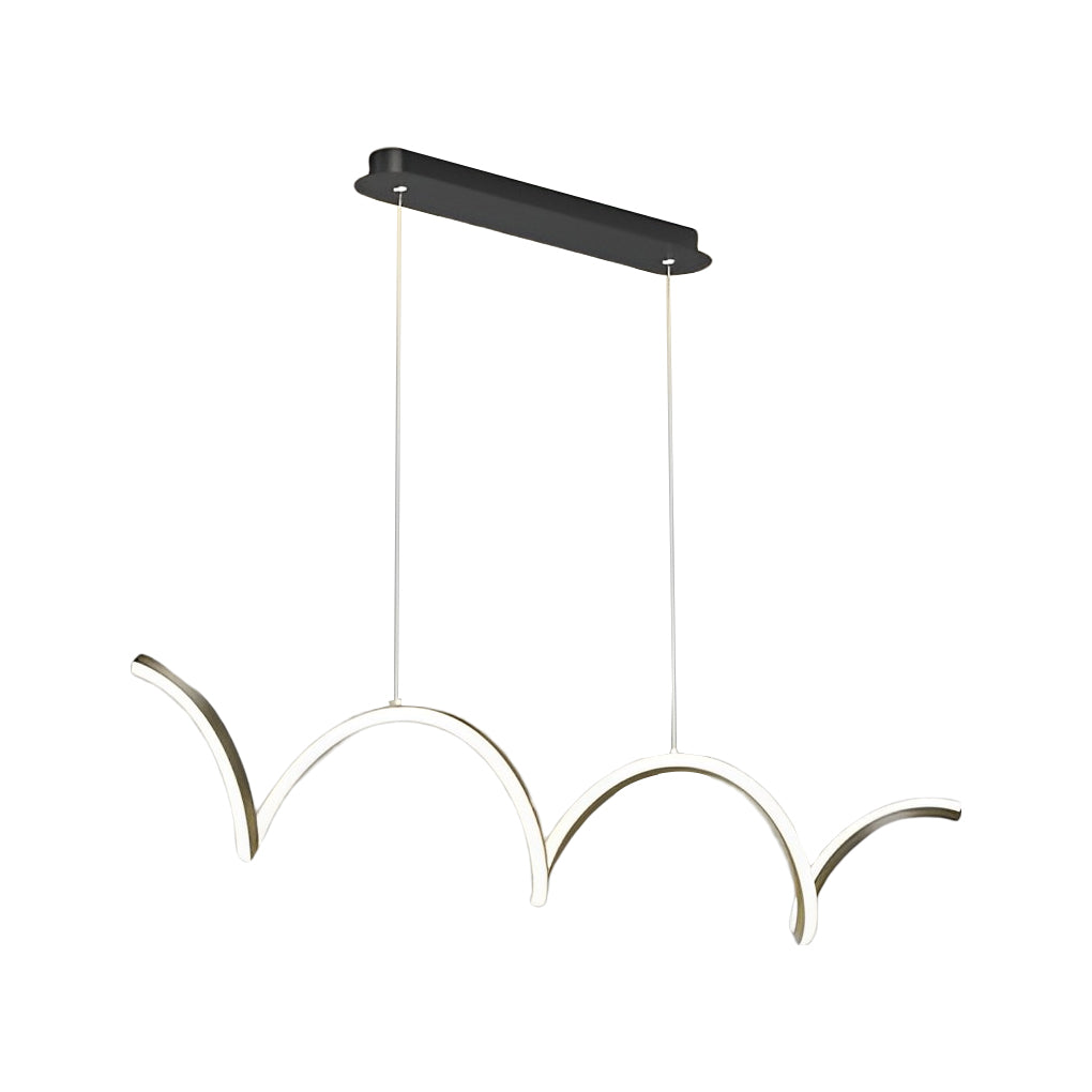 Wave Minimalist Three Step Dimming LED Stepless Dimming Modern Chandelier Design