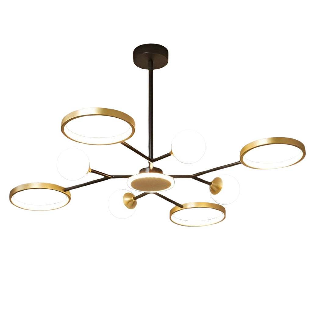 6 Lights Circles LED Modern Ceiling Lights Chandelier Hanging Light Fixture