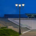 3 - Light Black Finish Traditional Outdoor Street Lights with Post Top