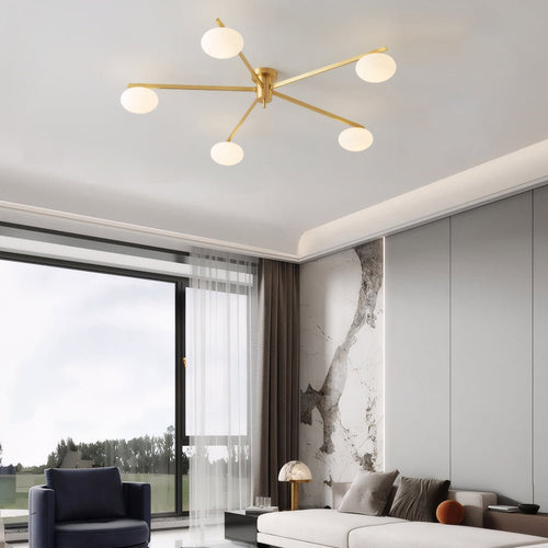 3/5/6 - Light Semi Flush Mount Jasper Ceiling Lamp