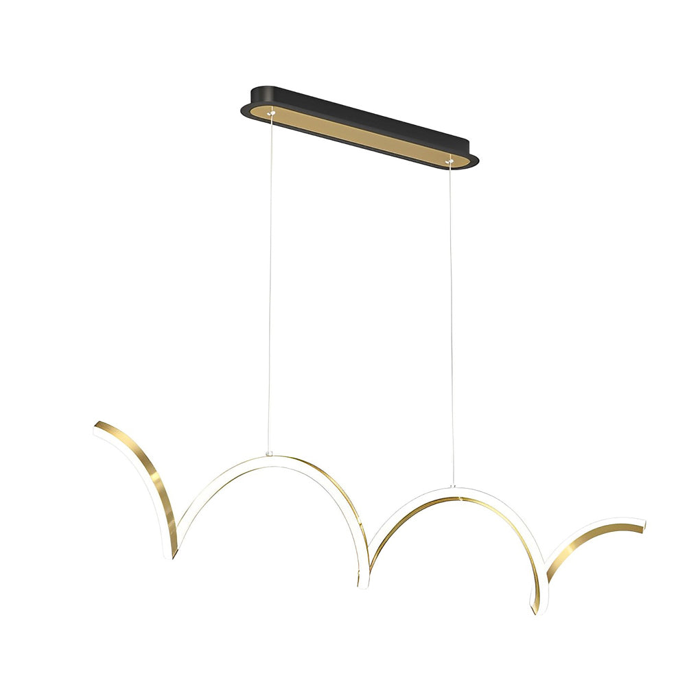 Wave Minimalist Three Step Dimming LED Stepless Dimming Modern Chandelier Design
