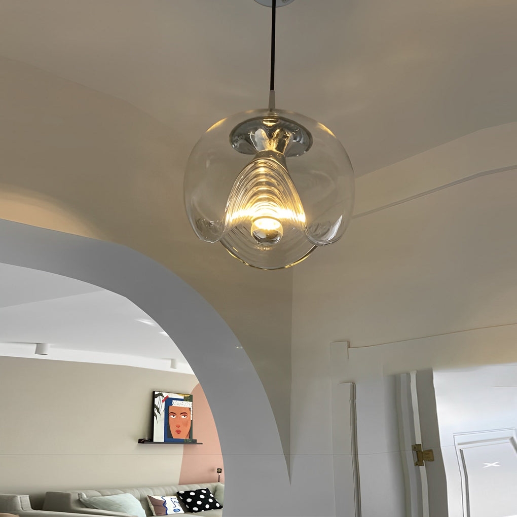 Retro Creative Electroplated Glass LED Modern Pendant Light Hanging Light Fixture