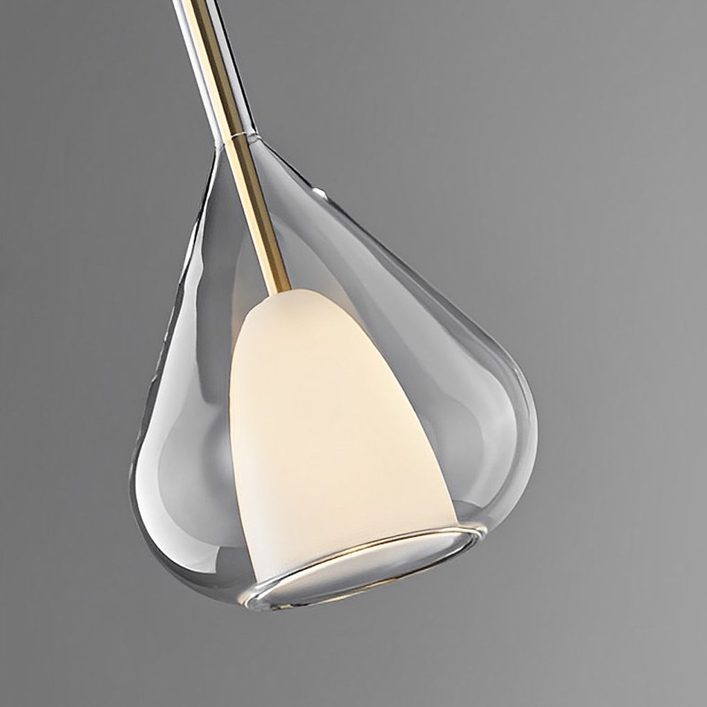 Raindrop Creative Double Layers Glass Nordic Pendant Lightings Small Chandelier