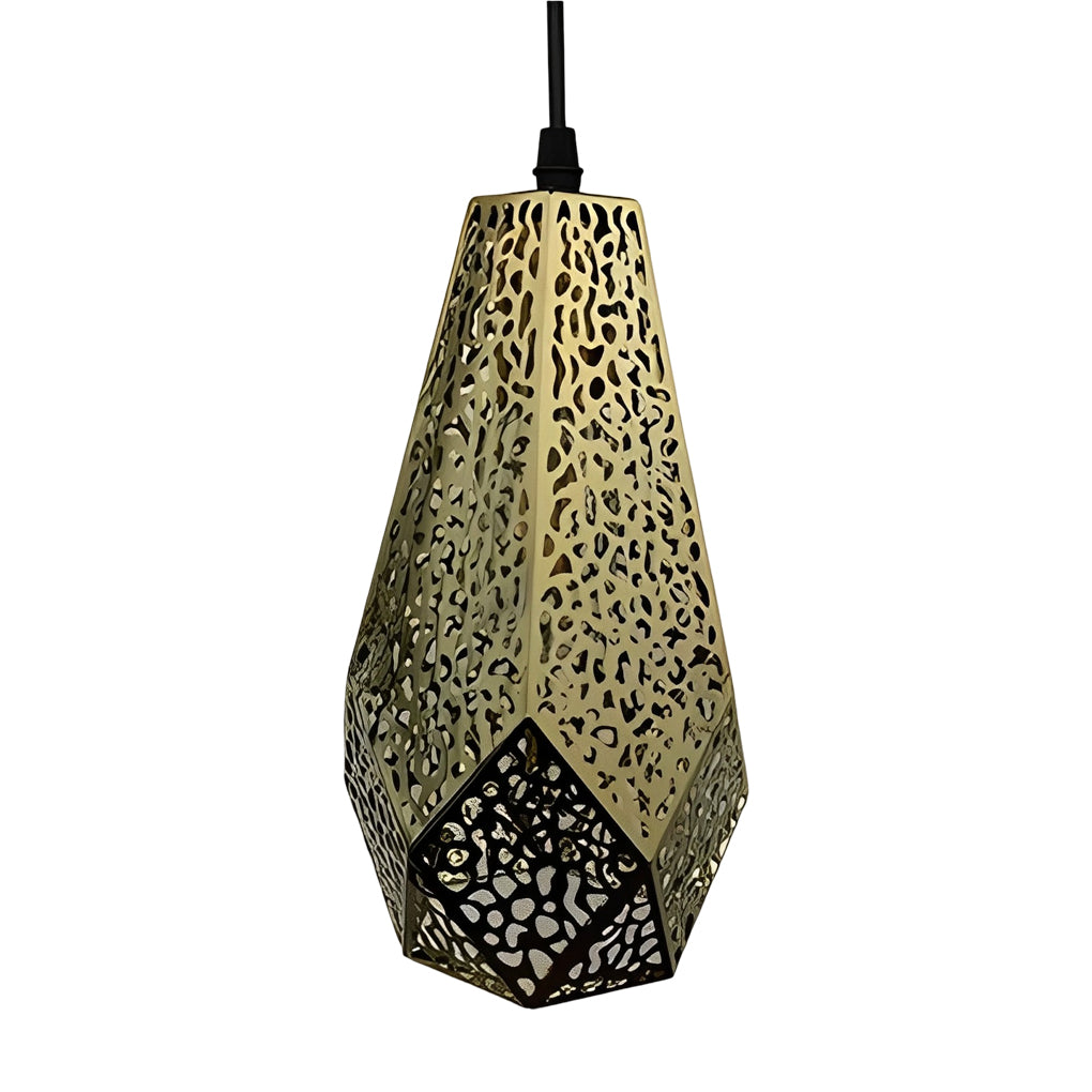 Hollow Stainless Steel Gourd Electroplated Postmodern Chandelier Design