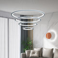 4 Rings Chandelier Light LED Mid-century Chandeliers with Remote - Dazuma