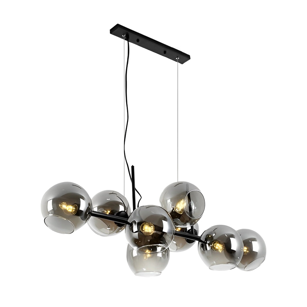 8 Lights Glass Shade LED Postmodern Chandelier Dining Room Light Fixtures Design