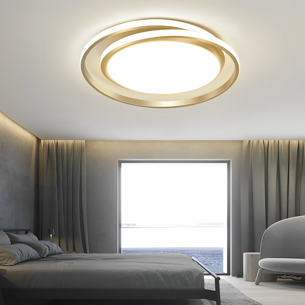 Circular LED Stepless Dimming Modern Ceiling Lightings with Remote Control