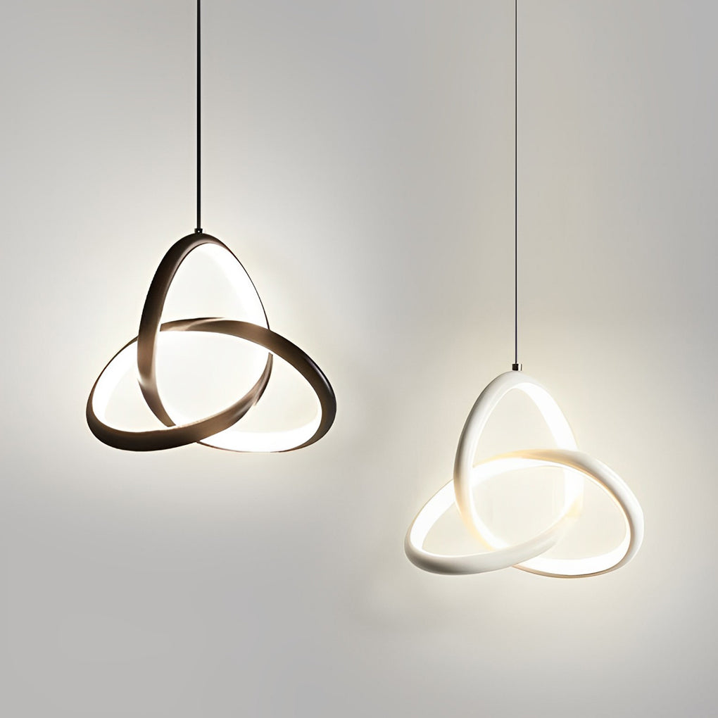 Circular Rings Creative Three Step Dimming LED Modern Chandelier Light Design