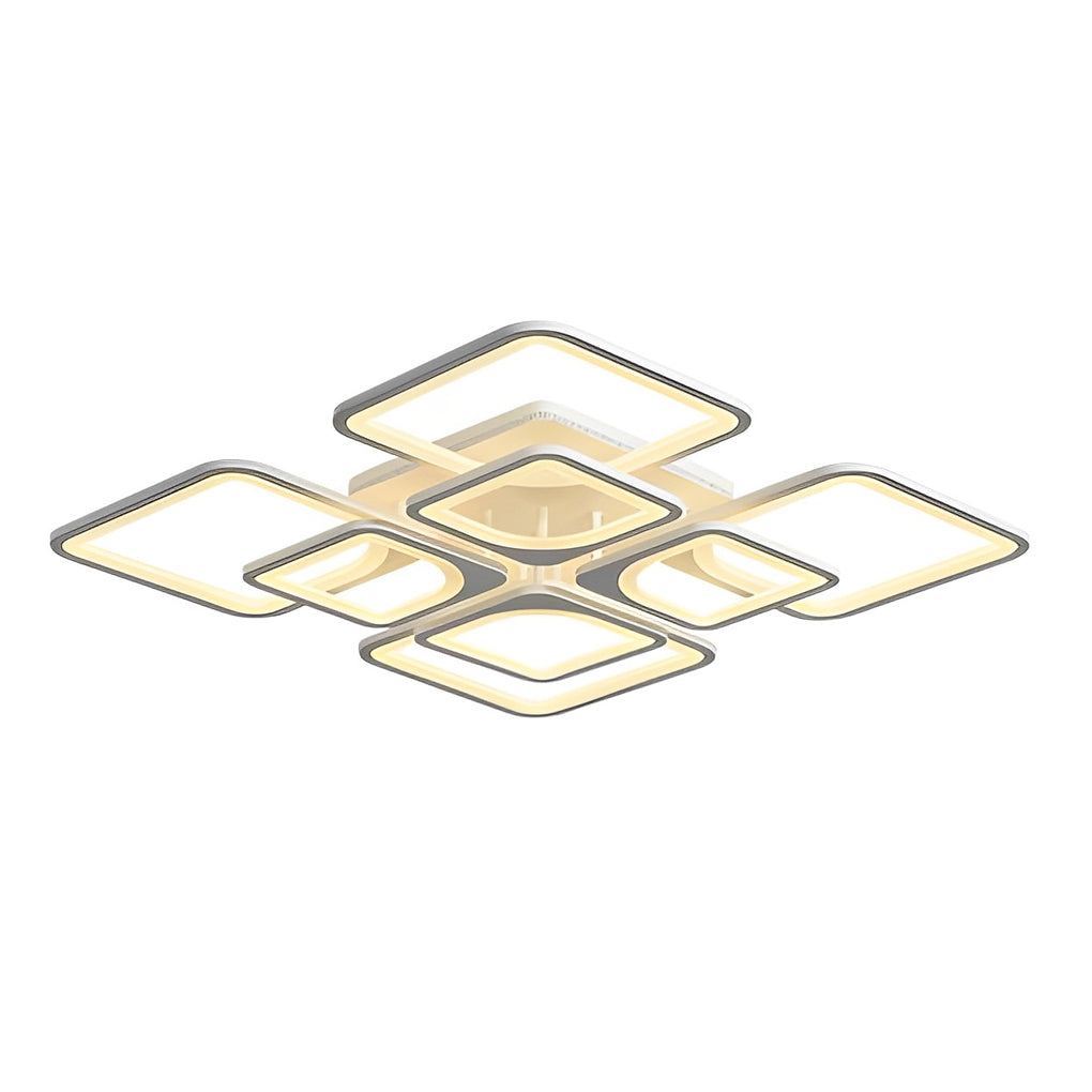 Square Creative Stepless Dimming with Remote Modern Ceiling Lighting Fixture