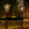 Waterproof LED Intelligent Light Control Black Modern Solar Lawn Lamp - Dazuma