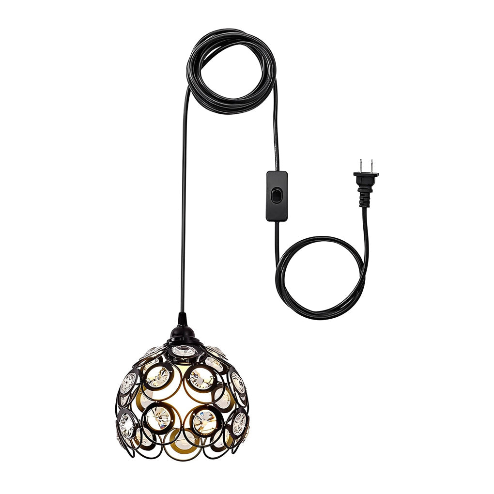 Retro Creative Metal Lantern Cage Shape Industrial Style Chandelier with Button Switch Design
