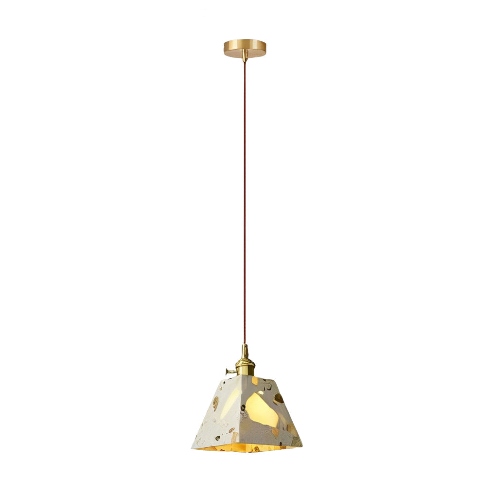 Retro Creative Terrazzo Concrete Eye Protection Nordic LED Chandelier Design