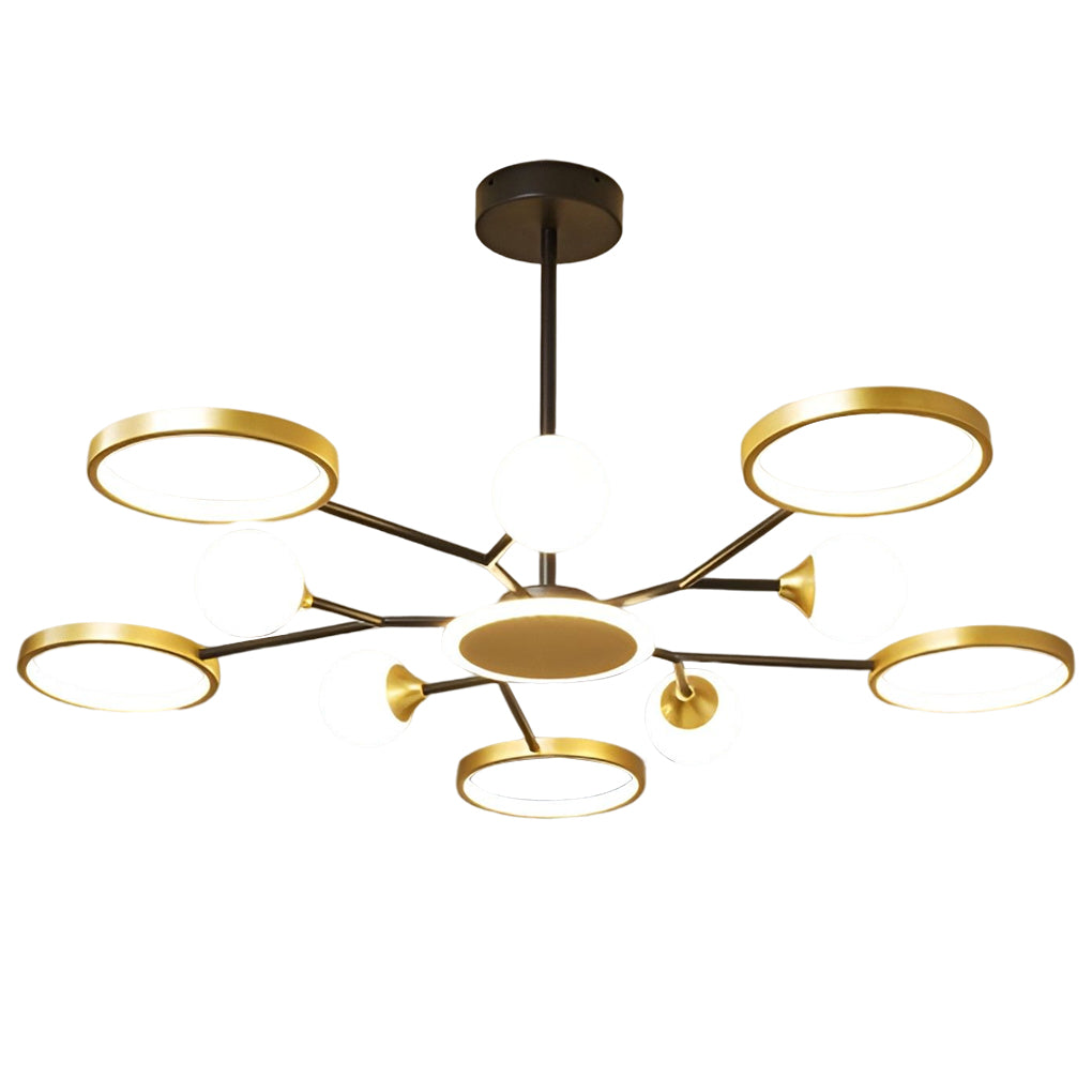 6 Lights Circles LED Modern Ceiling Lights Chandelier Hanging Light Fixture