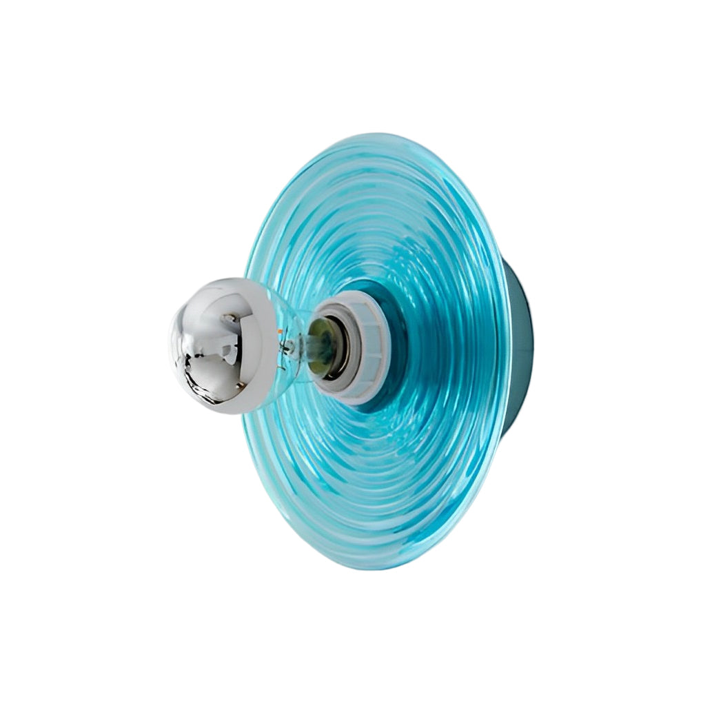 Round Stripes Glass Electroplated Iron Nordic Wall Light Fixture Ceiling Lights