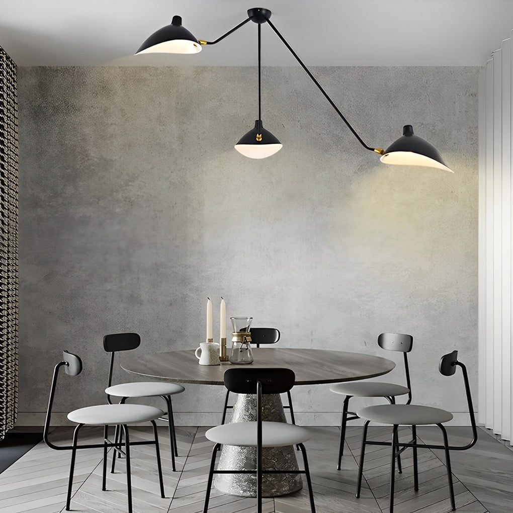 Rotatable 3 Lights Creative Duckbill Black Modern Ceiling Lighting Fixture