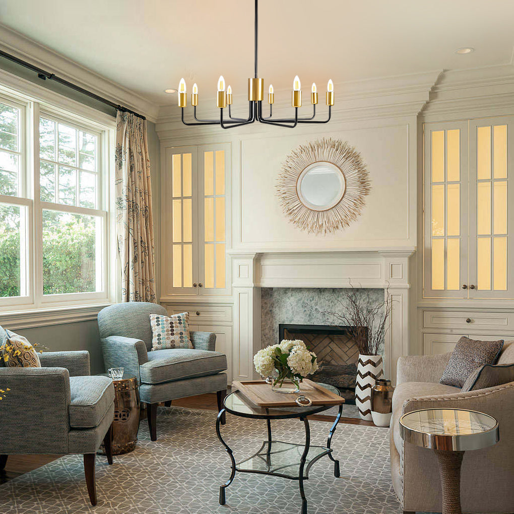 8 Lights Iron Farmhouse Creative American Style Chandelier Ceiling Lighting Fixture