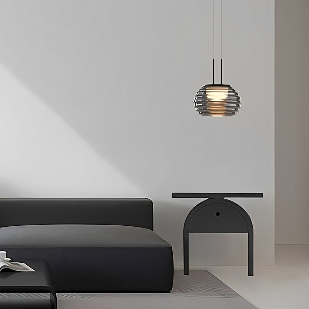 Creative Glass Ball LED Smoke Gray Nordic Pendant Lightings Island Lighting