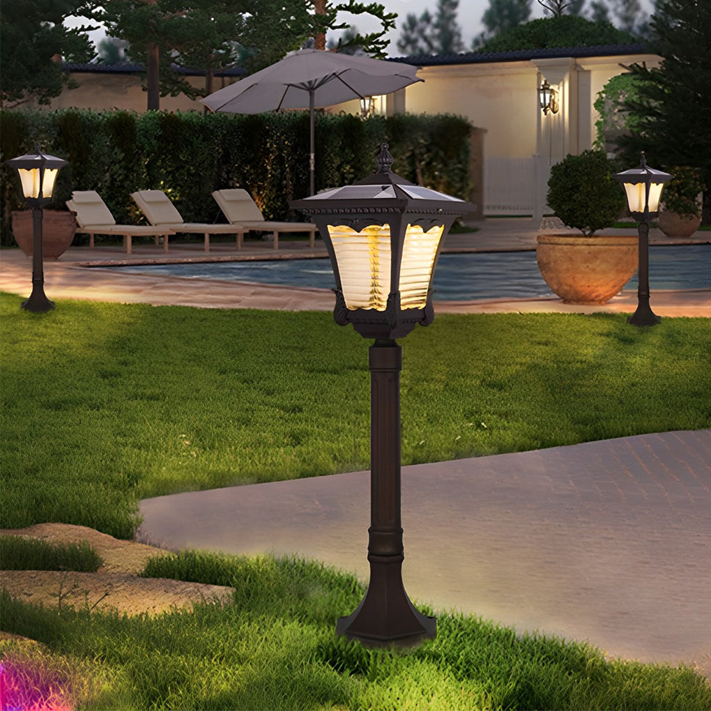 Vintage Intelligent Light Control LED Waterproof Retro Solar Lawn Lamp - Dazuma