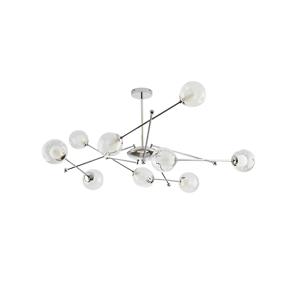 Minimalist Three Step Dimming Glass Globe American Style Chandelier Design