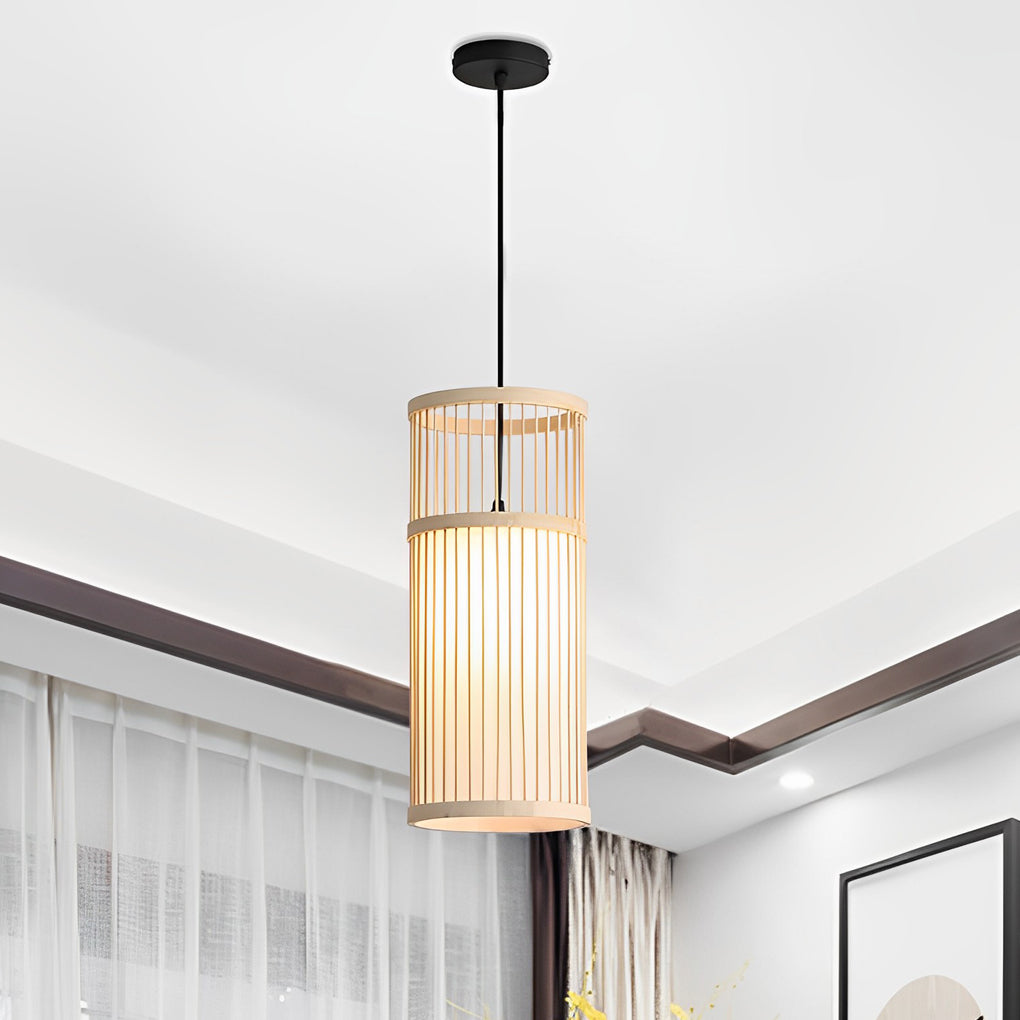 Creative Minimalist Bamboo Hand Woven LED Retro Modern Pendant Lightings