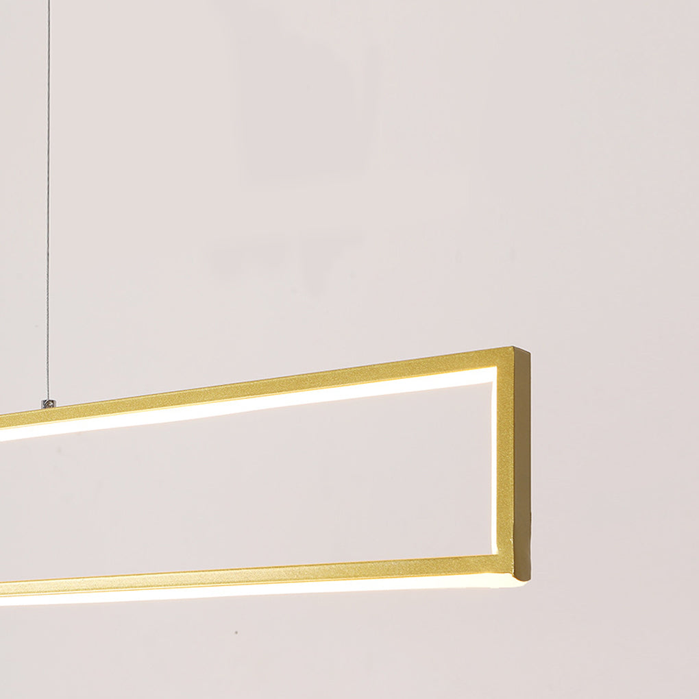 Creative Rectangular Frame LED Modern Chandelier Hanging Ceiling Light Fixture