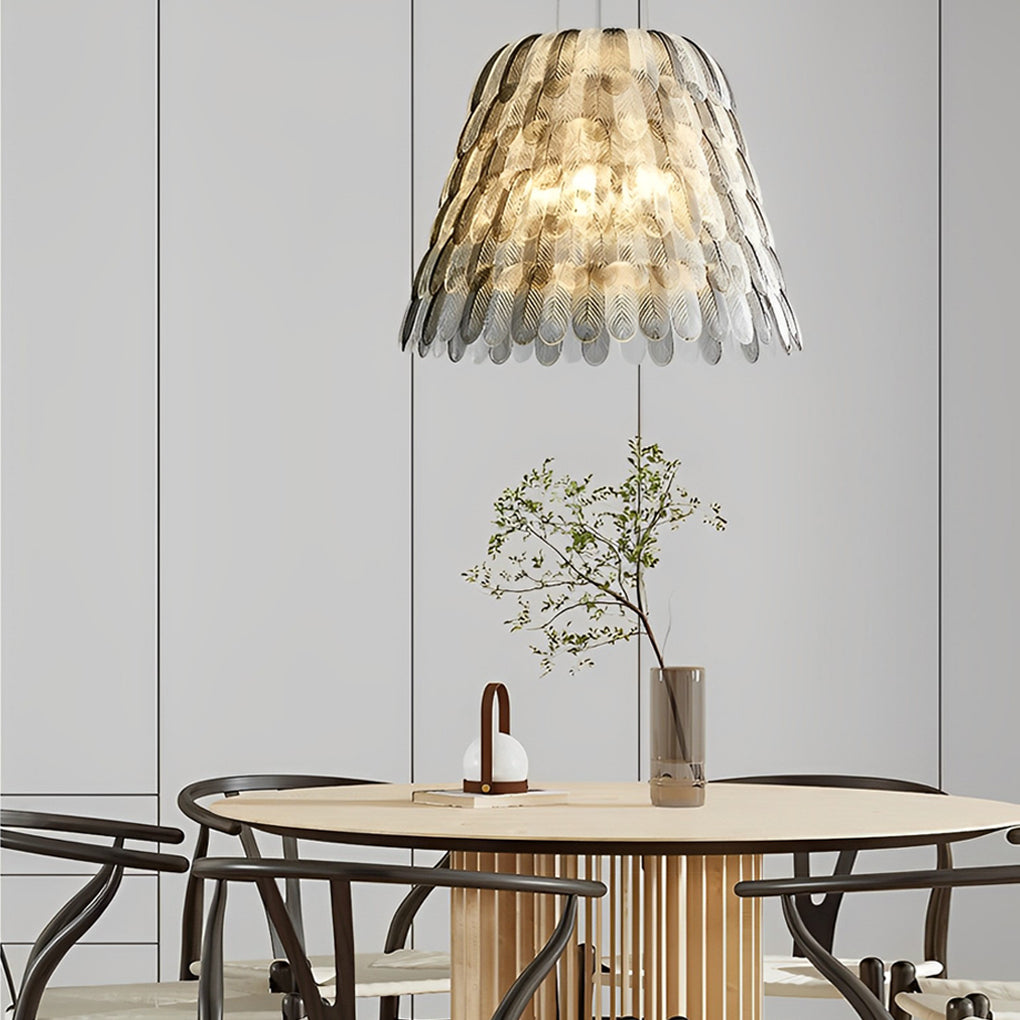 Acrylic Feathers Creative Three Step Dimming Modern Chandelier Light Design